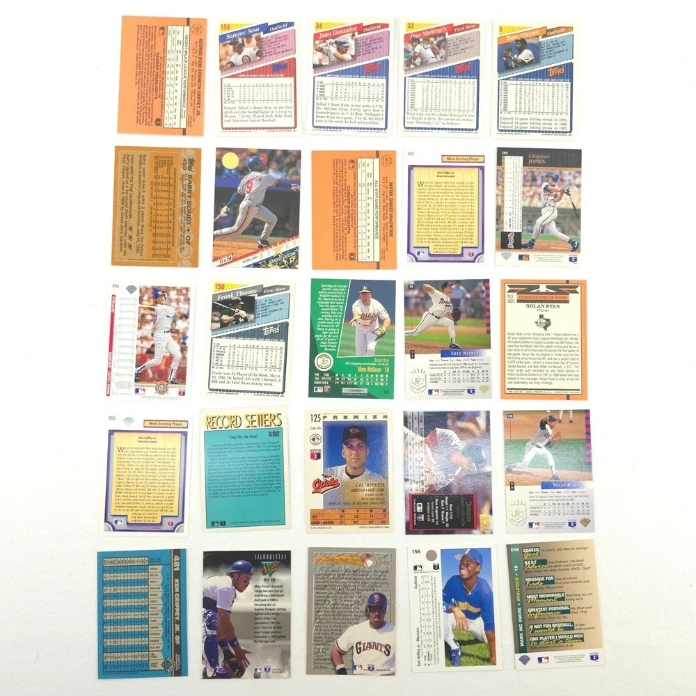 25 Card Baseball Star Lot Several Year Span All Pictured Sosa McGwire Gonzalez